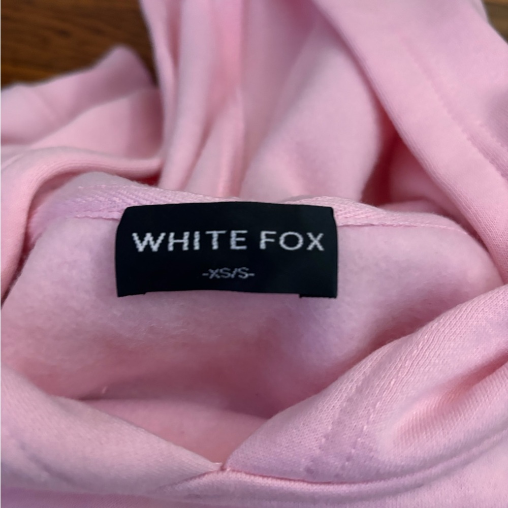 White Fox Pink Hoodie